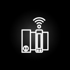 Poster - signaling device neon icon. Elements of intelligence set. Simple icon for websites, web design, mobile app, info graphics