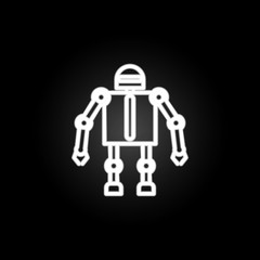 Poster - robot neon icon. Elements of intelligence set. Simple icon for websites, web design, mobile app, info graphics