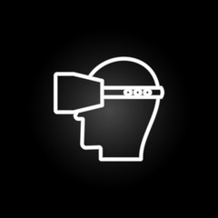 Poster - virtual reality glasses neon icon. Elements of intelligence set. Simple icon for websites, web design, mobile app, info graphics