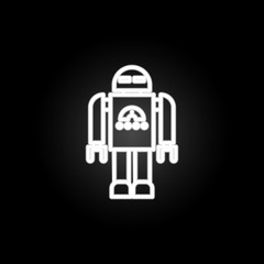 Poster - robot neon icon. Elements of intelligence set. Simple icon for websites, web design, mobile app, info graphics