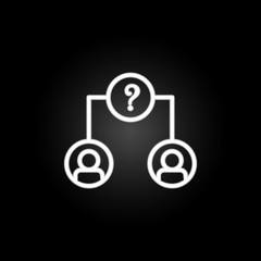 Poster - unknown contact neon icon. Elements of intelligence set. Simple icon for websites, web design, mobile app, info graphics