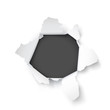© hobbitfoot - Explosion paper hole on the white background