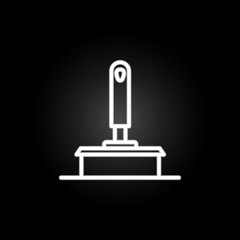 Poster - Cleaning wiper neon icon. Elements of kitchen utencils set. Simple icon for websites, web design, mobile app, info graphics