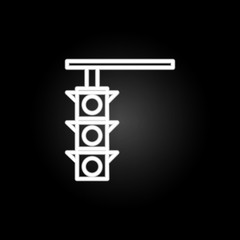 Poster - traffic light neon icon. elements of motor sports set. simple icon for websites, web design, mobile 