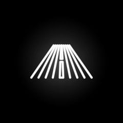Poster - circuit neon icon. Elements of motor sports set. Simple icon for websites, web design, mobile app, info graphics