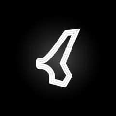 Poster - circuit neon icon. Elements of motor sports set. Simple icon for websites, web design, mobile app, info graphics