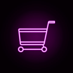 Poster - purchases neon icon. Elements of online shopping set. Simple icon for websites, web design, mobile app, info graphics