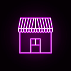 Poster - score neon icon. Elements of online shopping set. Simple icon for websites, web design, mobile app, info graphics