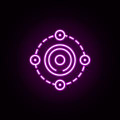 Poster - vortex neon icon. Elements of physics set. Simple icon for websites, web design, mobile app, info graphics