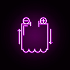 Poster - circuit neon icon. Elements of physics set. Simple icon for websites, web design, mobile app, info graphics