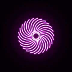 Poster - vortex neon icon. Elements of physics set. Simple icon for websites, web design, mobile app, info graphics