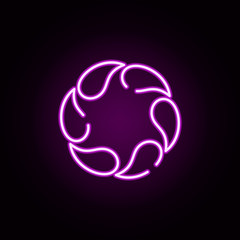 Poster - vortex neon icon. Elements of physics set. Simple icon for websites, web design, mobile app, info graphics