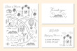 © Yana Alisovna - Set of wedding invitation cards with map