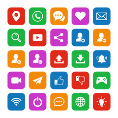 Poster - Web icon Set . Set of web icon Design vector