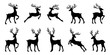 christmas deer silhouettes