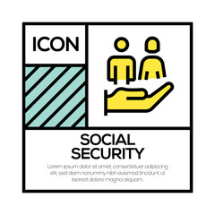 Poster - SOCIAL SECURITY ICON CONCEPT