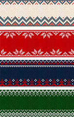 Ugly sweater Merry Christmas party ornament background border pattern