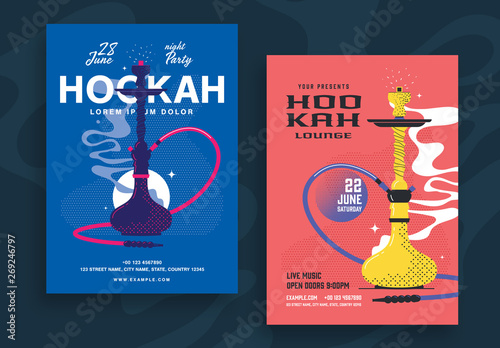 Hookah Lounge Poster Layout Kop Den Har Stockmallen Och Hitta