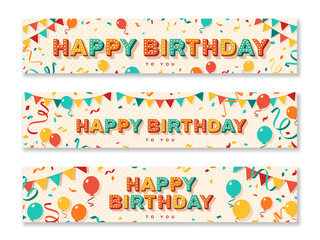 happy birthday greeting banners