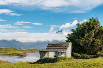 Wall Mural - Bench in Hornafjordur fjord