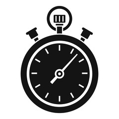 Poster - Stopwatch icon. Simple illustration of stopwatch vector icon for web design isolated on white background