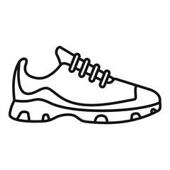 Poster - sport sneakers icon. outline sport sneakers vector icon for web design isolated on white background