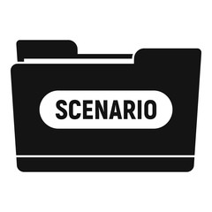 Poster - film folder scenario icon. simple illustration of film folder scenario vector icon for web design is