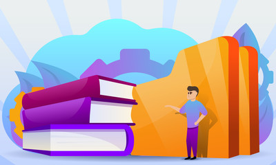 Poster - Archive concept background. Cartoon illustration of archive vector concept background for web design