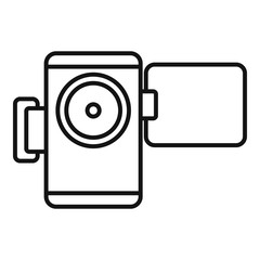 Poster - home video camera icon. outline home video camera vector icon for web design isolated on white backg