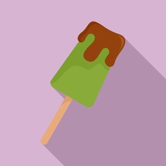 Wall Mural - Matcha ice cream icon. Flat illustration of matcha ice cream vector icon for web design