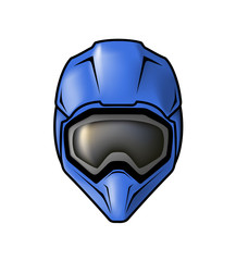 Wall Mural - motocross helmet illustration