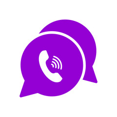 Sticker - Chat icon, sms icon, chat, bubble, comments icon, communication, talk icon, speech bubbles violet color Icon