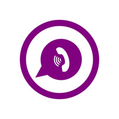 Sticker - Chat icon, sms icon, chat, bubble, comments icon, speech bubbles  purple color Icon