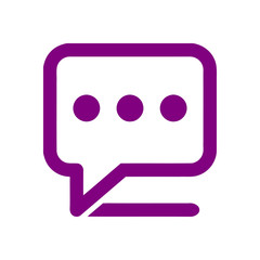 Poster - Chat icon, sms icon, chat, bubble, comments icon, speech bubbles  purple color Icon