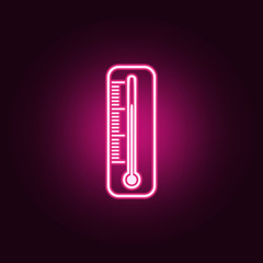 Aufkleber - Thermometer line neon icon. Elements of Sciense set. Simple icon for websites, web design, mobile app, info graphics
