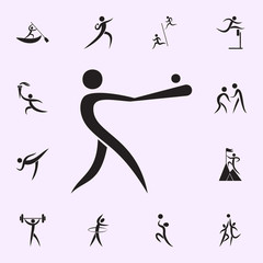 Poster - Running with barriers icon. Elements of sportsman icon. Premium quality graphic design icon. Signs and symbols collection icon for websites, web design, mobile app on white background