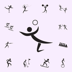 Poster - badminton icon. Elements of sportsman icon. Premium quality graphic design icon. Signs and symbols collection icon for websites, web design, mobile app on white background