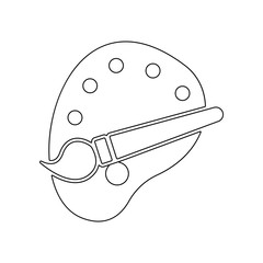 Poster - brush and palette icon. Element of Theatre for mobile concept and web apps icon. Outline, thin line icon for website design and development, app development