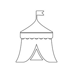 Poster - tent icon. Element of Theatre for mobile concept and web apps icon. Outline, thin line icon for website design and development, app development