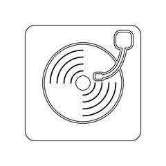 Poster - gramophone icon. Element of Theatre for mobile concept and web apps icon. Outline, thin line icon for website design and development, app development
