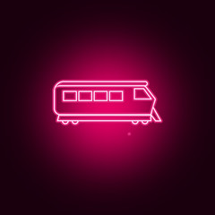 Poster - Train neon icon. Elements of Transport set. Simple icon for websites, web design, mobile app, info graphics