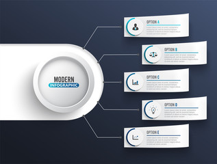 Poster - Abstract digital illustration Infographic. Vector illustration can be used for workflow layout, diagram, number options, web design.