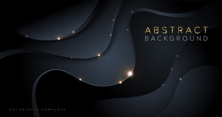 Poster - An abstract template in futuristic style.  It is suitable for being as a background template, landing page in science, or technology related theme.