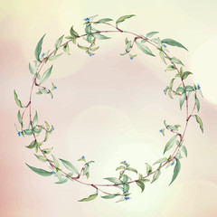 Poster - Floral wreath frame