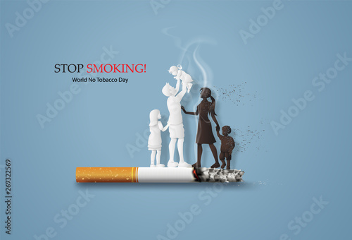 Cuadros en Lienzo no smoking and World No Tobacco Day