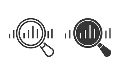 Poster - Data analysis vector icon for graphic and web design.