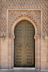 Wall Mural - Arabic oriental styled door in Morocco