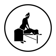 Wall Mural - Woman Massage Icon