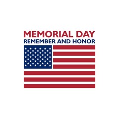 Wall Mural - Memorial Day Background, simple illustration