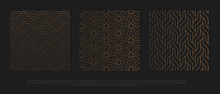 Vector Set Of Design Elements, Labels And Frames For Packaging For Luxury Products In Trendy Linear Style.